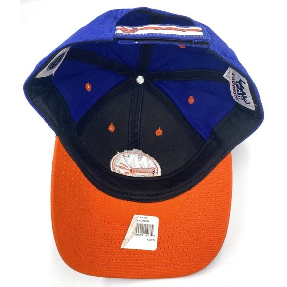 NHL New York Islanders Logo Hat Cap Hook And Loop Close Orange Blue - Picture 8 of 8